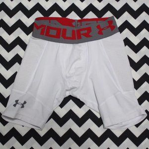 Under Armour HeatGear Padded Sliding Shorts w/ Cup Pouch - Size Youth Small